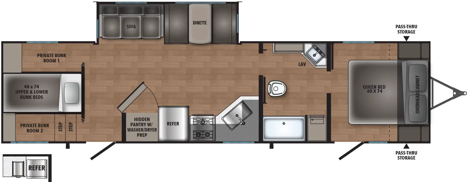 Shasta I 5 Edition & Compact 533BH Floorplan